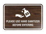 Classic Frame Please Use Hand Sanitizer Before Entering Sign