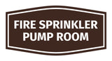Signs ByLITA Fancy Fire Sprinkler Pump Room Sign with Adhesive Tape, Mounts On Any Surface, Weather Resistant, Indoor/Outdoor Use