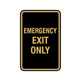 Portrait Round Emergency Exit Only Sign