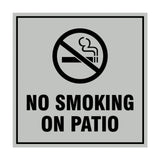 Signs ByLITA Square No Smoking on Patio Sign with Adhesive Tape