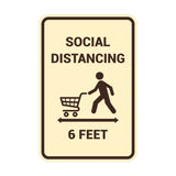 Portrait Round Social Distancing 6 Feet Sign
