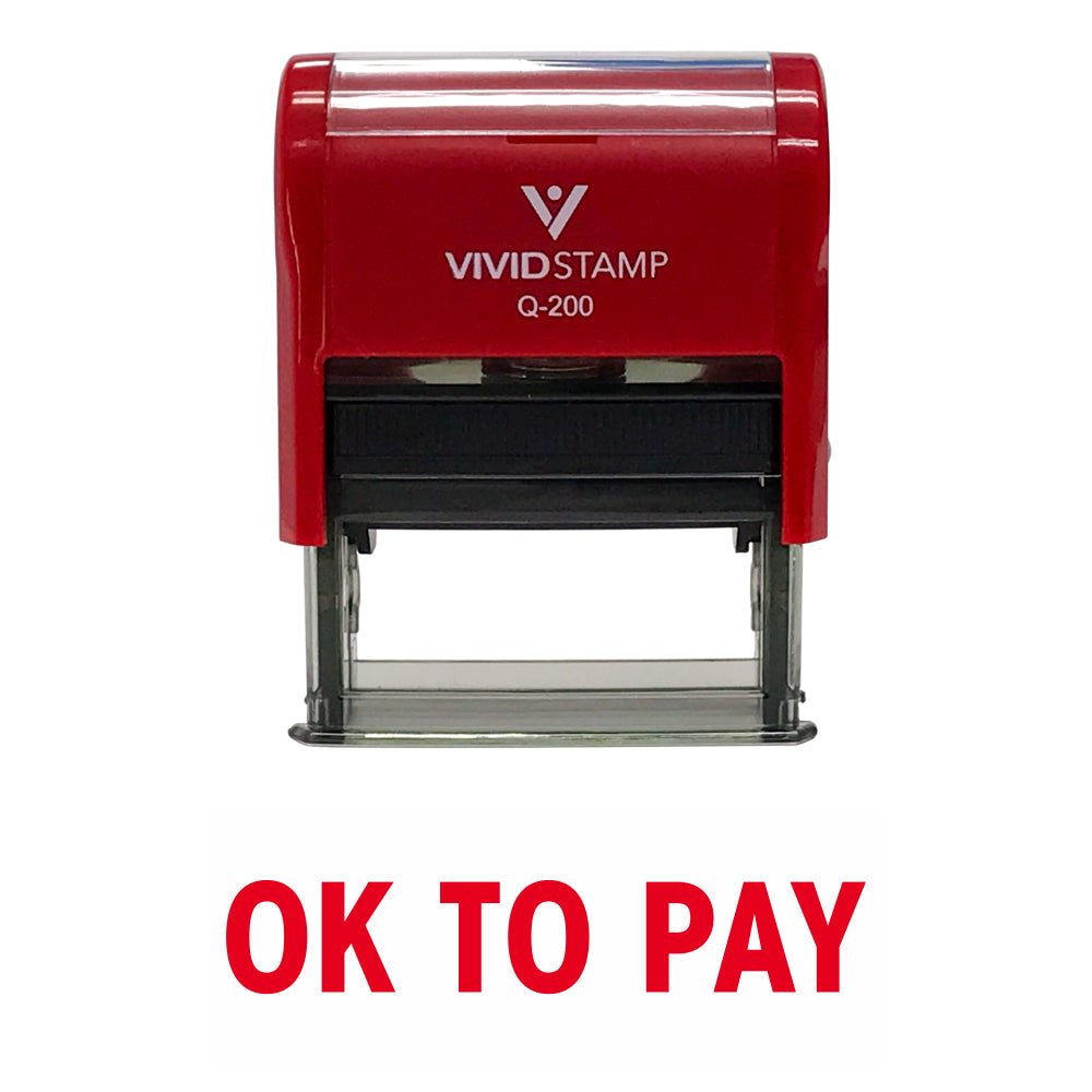 Ok To Pay Self Inking Rubber Stamp