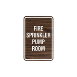 Portrait Round Fire Sprinkler Pump Room Sign