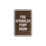 Portrait Round Fire Sprinkler Pump Room Sign