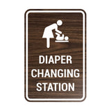 Portrait Round Diaper Changing Station Sign