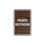 Portrait Round Private Restroom Sign