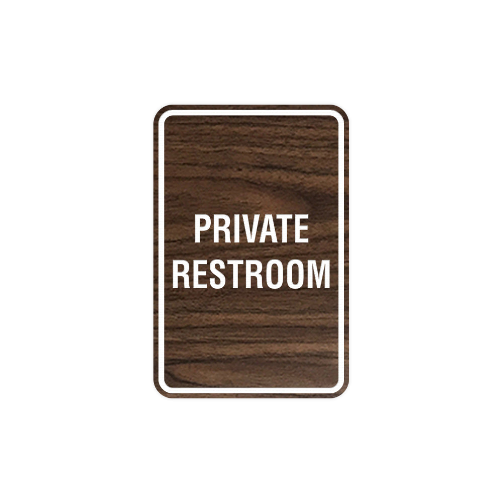 Portrait Round Private Restroom Sign Pacific Sign and Stamp