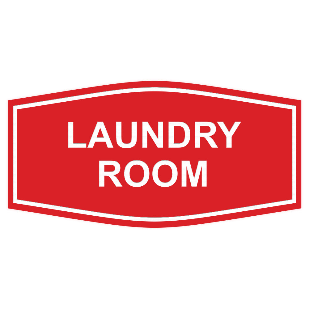 Red Fancy Laundry Room Sign