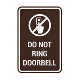Portrait Round Do Not Ring Doorbell Sign
