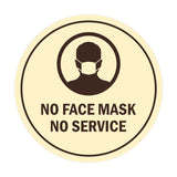 Circle No Face Mask No Service Sign
