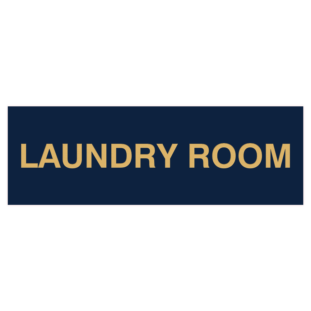 Navy Blue / Gold Basic Laundry Room Door / Wall Sign