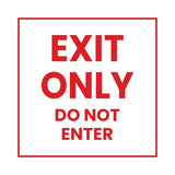 Square Exit Only Do Not Enter Sign