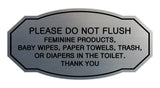 Victorian Please Do Not Flush Etiquette Sign