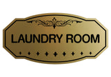 Brushed Gold Victorian Laundry Room Sign