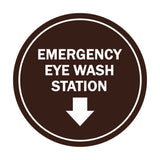 Signs ByLITA Circle Emergency Eye Wash Station Sign with Adhesive Tape, Mounts On Any Surface, Weather Resistant, Indoor/Outdoor Use