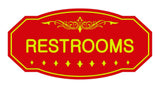 Victorian Restrooms Sign