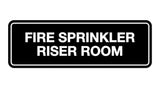 Black Signs ByLITA Standard Fire Sprinkler Riser Room Sign