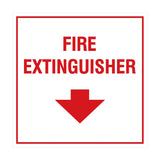 Signs ByLITA Square Fire extinguisher Sign with Adhesive Tape, Mounts On Any Surface, Weather Resistant, Indoor/Outdoor Use