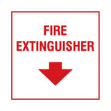 Signs ByLITA Square Fire extinguisher Sign with Adhesive Tape, Mounts On Any Surface, Weather Resistant, Indoor/Outdoor Use