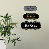 Signs ByLITA Designer Spanish Baños Sign