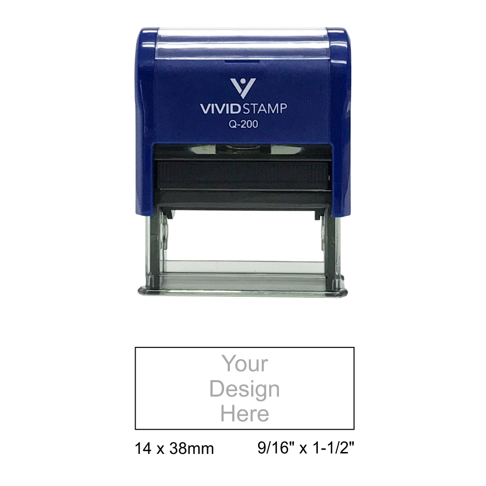 Vivid Stamp Q-200 Self-Inking Stamp - Blue Body