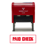Paid Check Self-Inking Office Rubber Stamp