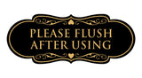 Designer Please Flush After Using Wall or Door Sign