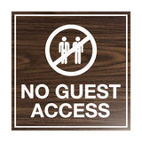 Signs ByLITA Square No Guest Access Sign