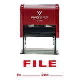 File By Date Self Inking Rubber Stamp