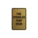 Portrait Round Fire Sprinkler Pump Room Sign