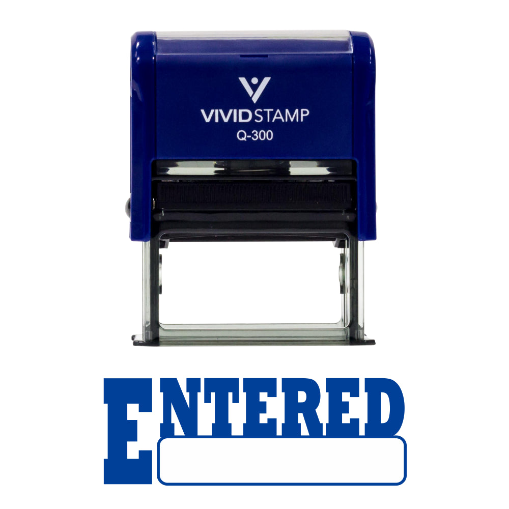 Entered Office Self-Inking Office Rubber Stamp
