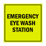 Signs ByLITA Square Emergency Eye Wash Station Sign with Adhesive Tape, Mounts On Any Surface, Weather Resistant, Indoor/Outdoor Use