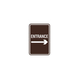 Portrait Round Entrance Right Arrow Sign