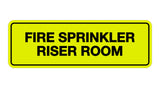 Yellow / Black Signs ByLITA Standard Fire Sprinkler Riser Room Sign
