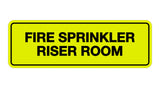 Yellow / Black Signs ByLITA Standard Fire Sprinkler Riser Room Sign