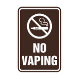 Portrait Round No Vaping Sign