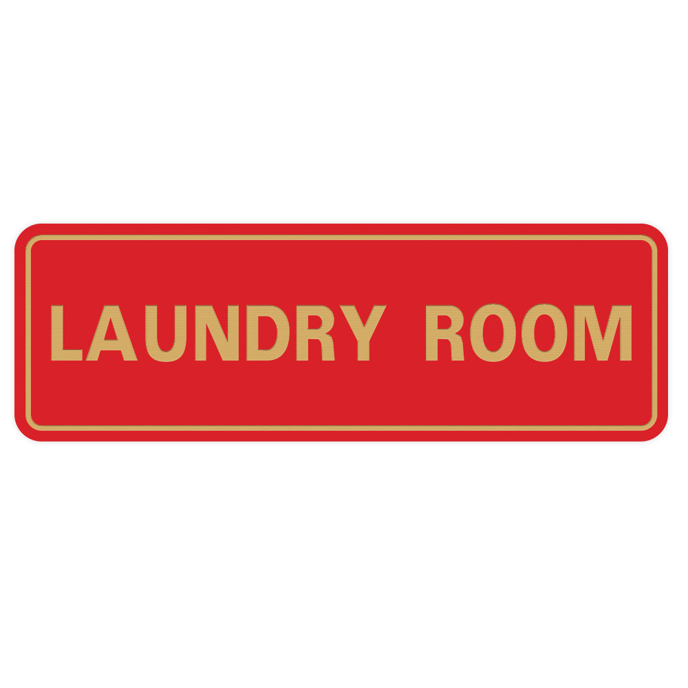 Red / Gold Standard Laundry Sign