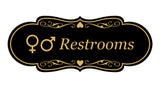 Designer Restrooms Gender Symbols Wall or Door Sign