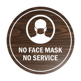 Circle No Face Mask No Service Sign