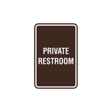 Portrait Round Private Restroom Sign