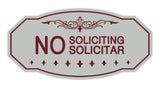 Victorian No Soliciting No Solicitar Sign