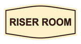 Ivory / Dark Brown Signs ByLITA Fancy Riser Room Sign