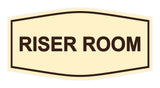 Ivory / Dark Brown Signs ByLITA Fancy Riser Room Sign