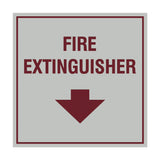 Signs ByLITA Square Fire extinguisher Sign with Adhesive Tape, Mounts On Any Surface, Weather Resistant, Indoor/Outdoor Use