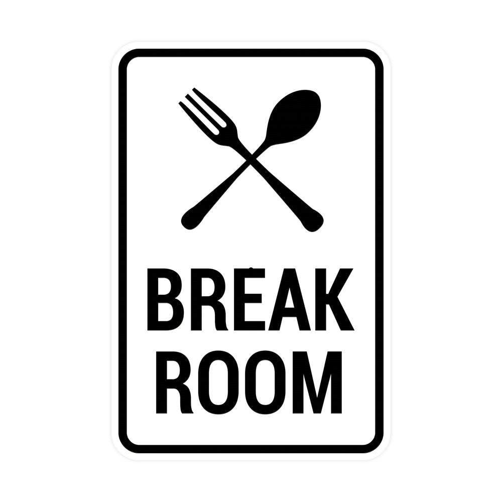 Portrait Round Break Room Sign