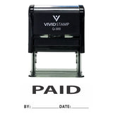 Paid By Date Self Inking Rubber Stamp
