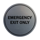 Circle Emergency Exit Only Sign