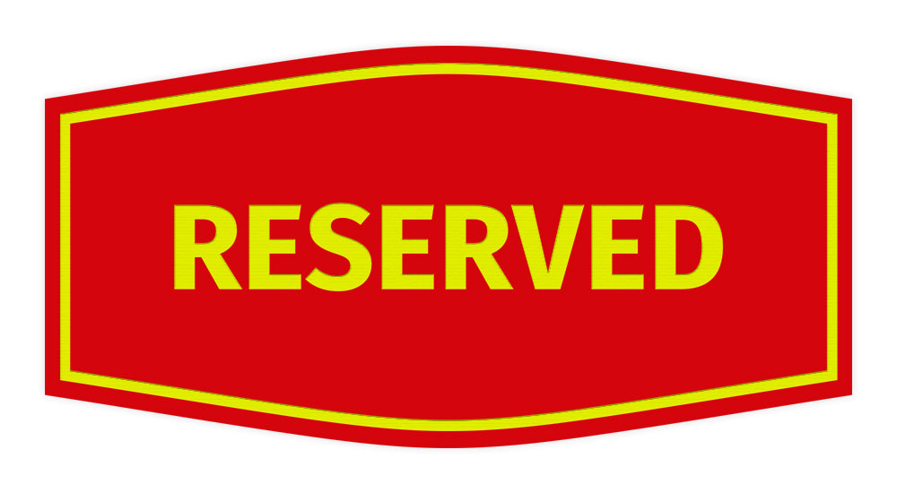 Signs ByLITA Fancy Reserved Sign with Adhesive Tape, Mounts