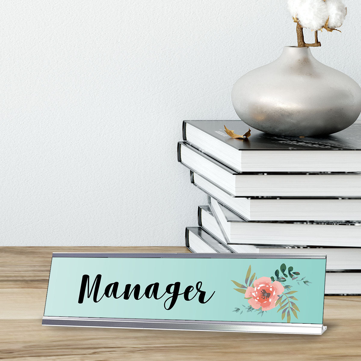 Manager, Designer Office Desk Sign (2 x 8")