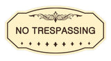Victorian No Trespassing Sign